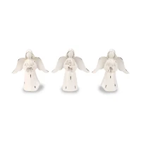 White Distressed Angel Figurines