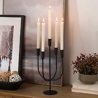 Black Iron 5-Arm Candelabra
