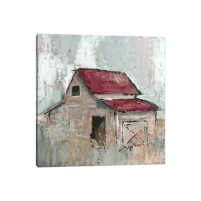 Rainy Day Barn Canvas Art Print