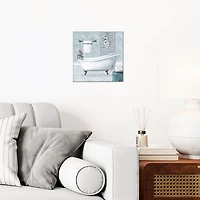Blue Bathroom Canvas Art Print