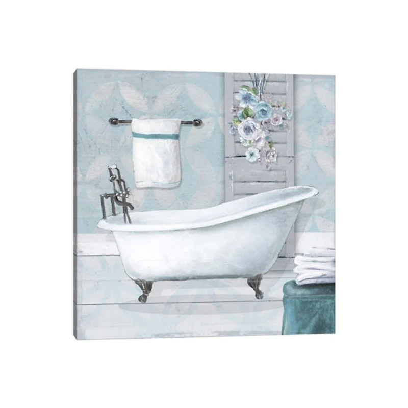 Blue Bathroom Canvas Art Print