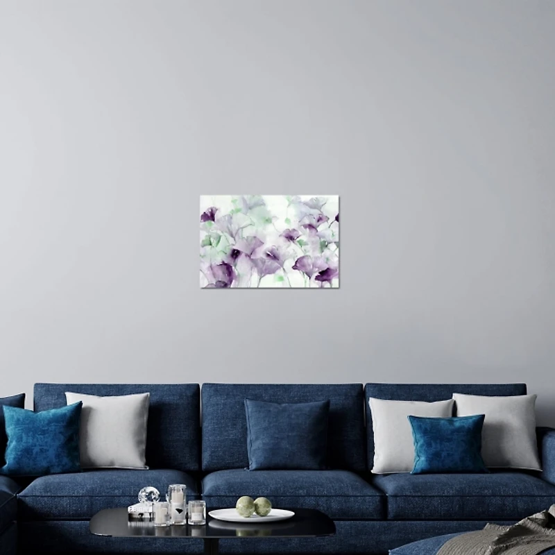 Purple Gingko Canvas Art Print