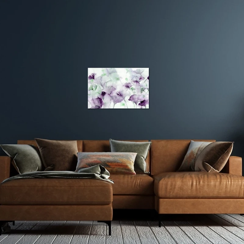 Purple Gingko Canvas Art Print