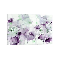 Purple Gingko Canvas Art Print