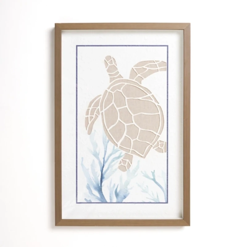 Sea Turtle Shadowbox Wall Plaque