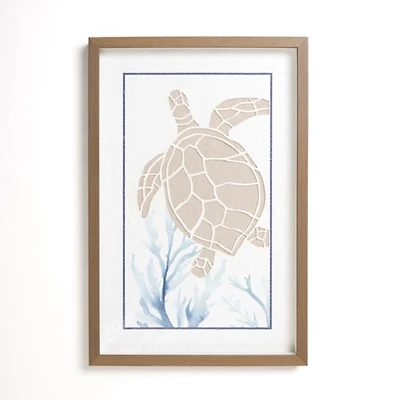 Sea Turtle Shadowbox Wall Plaque