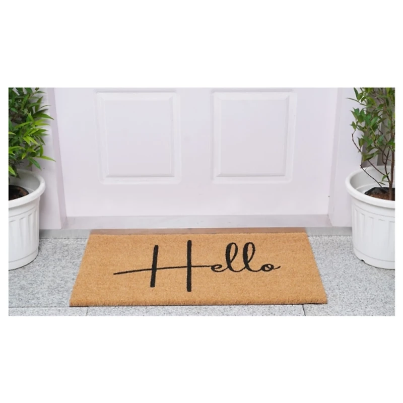 Simple Hello Script Doormat, 36x24