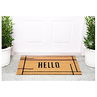 Hello Natural Linear Doormat
