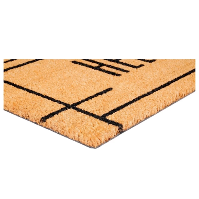 Hello Natural Linear Doormat