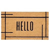Hello Natural Linear Doormat