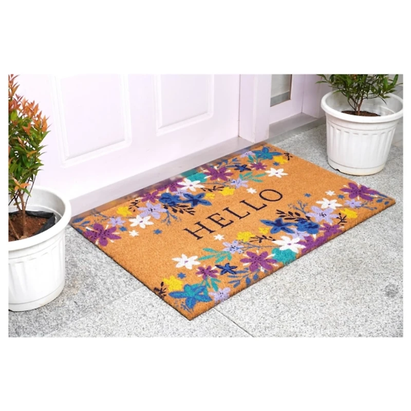 Hello Beauty Floral Doormat