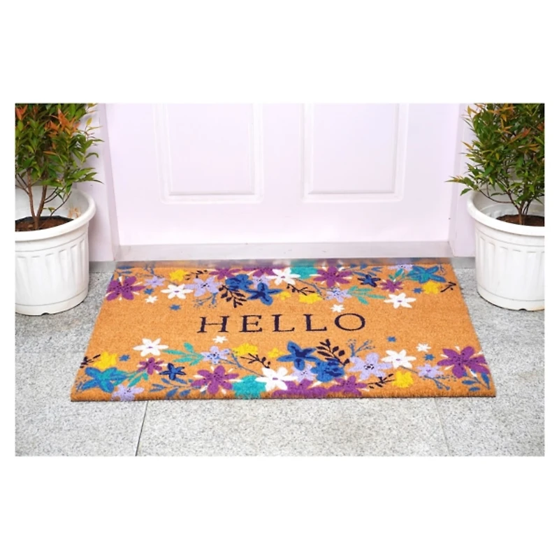 Hello Beauty Floral Doormat