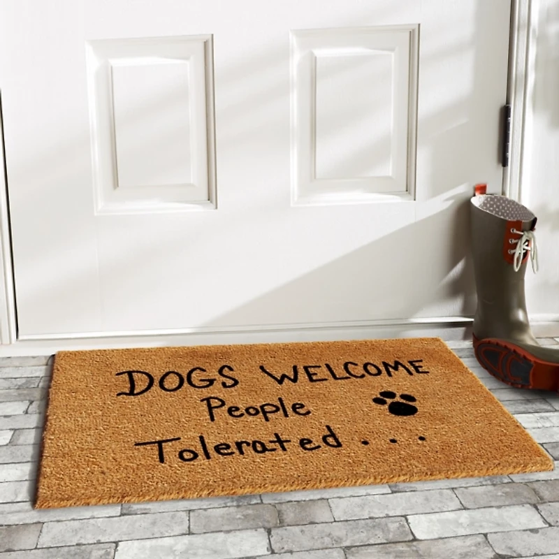 Dogs Welcome Coir Doormat