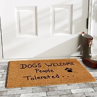 Dogs Welcome Coir Doormat