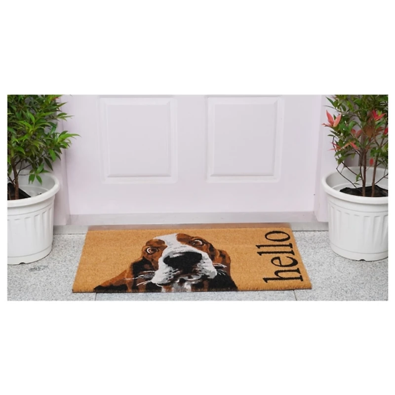 Basset Hound Hello Doormat
