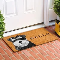 Black Schnauzer Hello Doormat