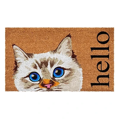 Birman Cat Hello Doormat