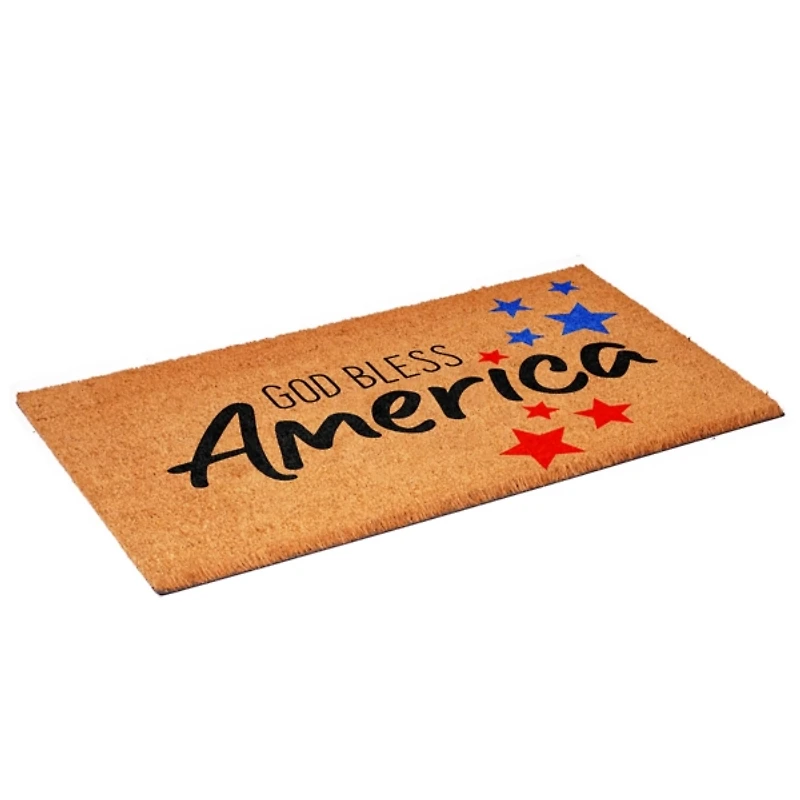 God Bless America Stars Doormat