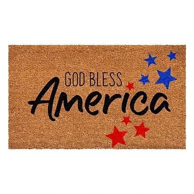 God Bless America Stars Doormat