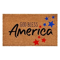 God Bless America Stars Doormat