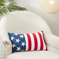Patriotic Flag Lumbar Pillow