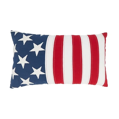 Patriotic Flag Lumbar Pillow