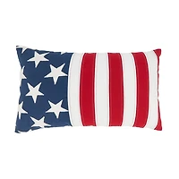 Patriotic Flag Lumbar Pillow
