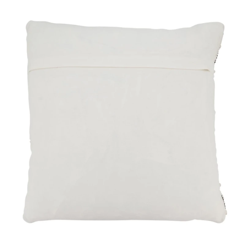 Black and Cream Striped Diamond Pillow Cover