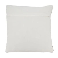 Black and Cream Striped Diamond Pillow Cover