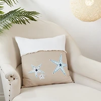 Ocean Breeze Starfish Throw Pillow