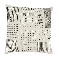 Ivory Aztec Treasures Throw Pillow