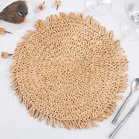 Natural Rustic Raffia Placemats, Set of 4