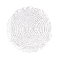 White Rustic Raffia Placemats, Set of 4