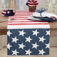 Stars and Stripes Patriotic Table Runner