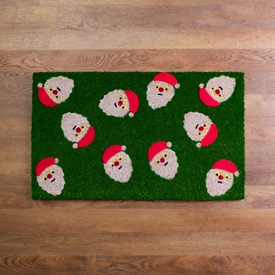 Holly Santa Christmas Doormat