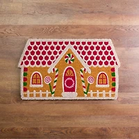 Gingerbread House Shaped Doormat