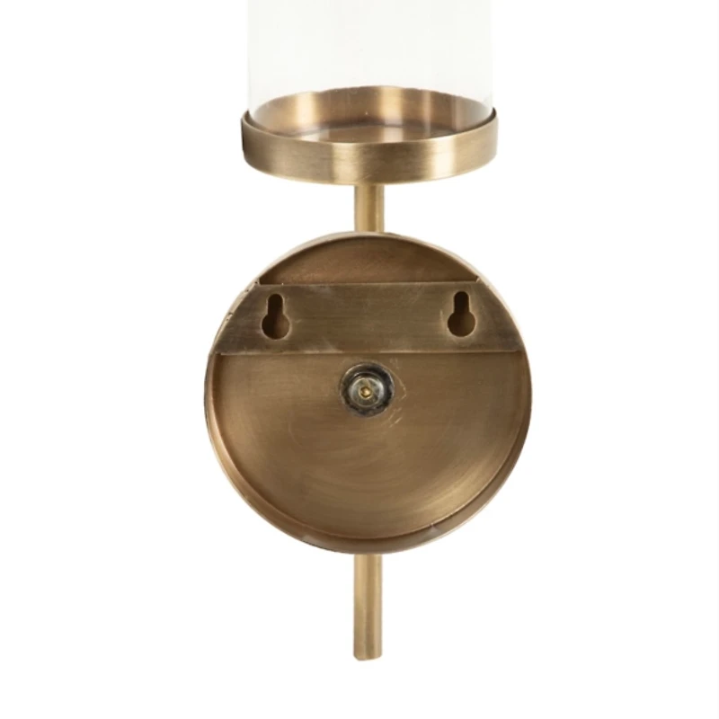 Gold Metal Modern Torch Wall Sconce