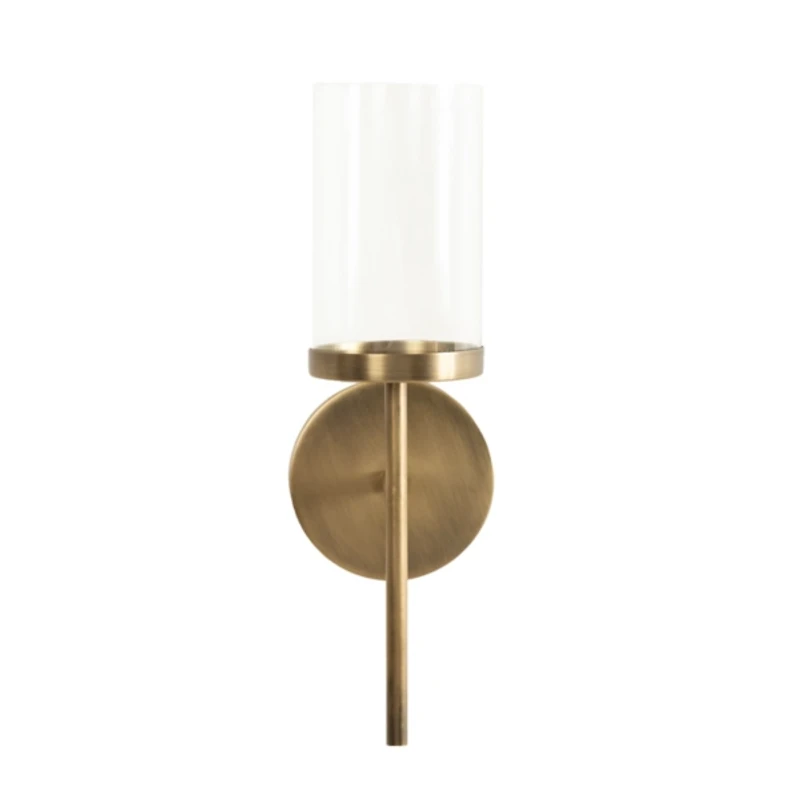 Gold Metal Modern Torch Wall Sconce