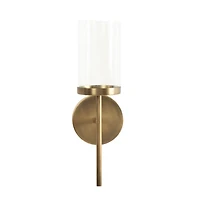 Gold Metal Modern Torch Wall Sconce