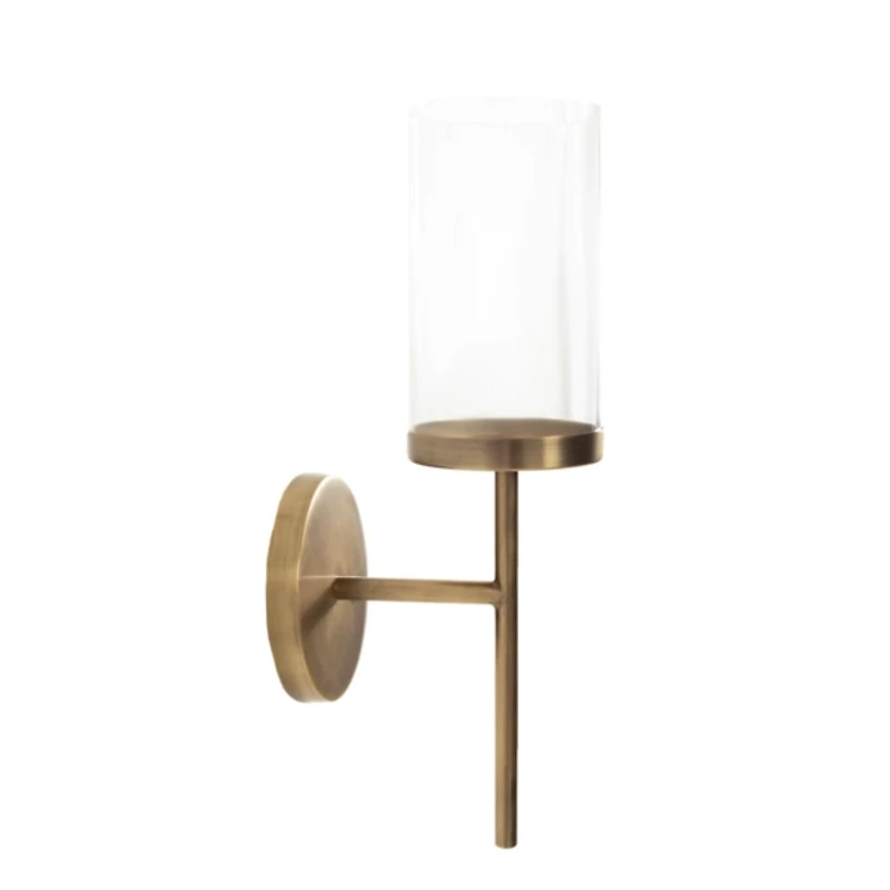 Gold Metal Modern Torch Wall Sconce