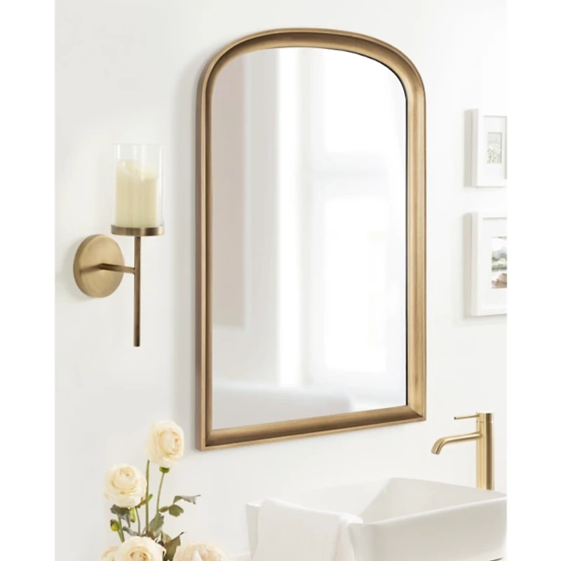 Gold Metal Modern Torch Wall Sconce