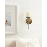 Gold Metal Modern Torch Wall Sconce
