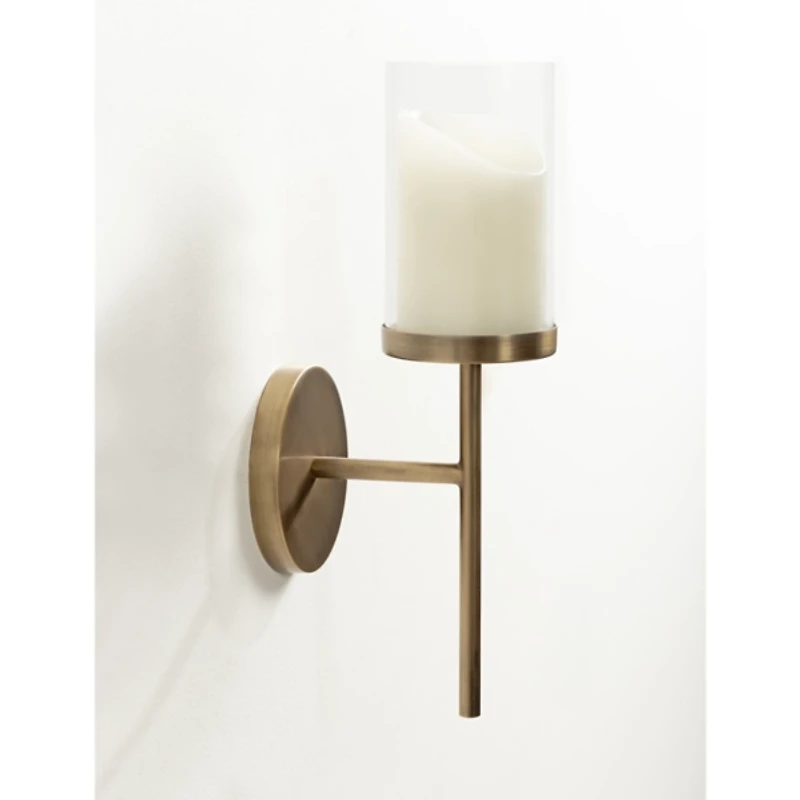 Gold Metal Modern Torch Wall Sconce