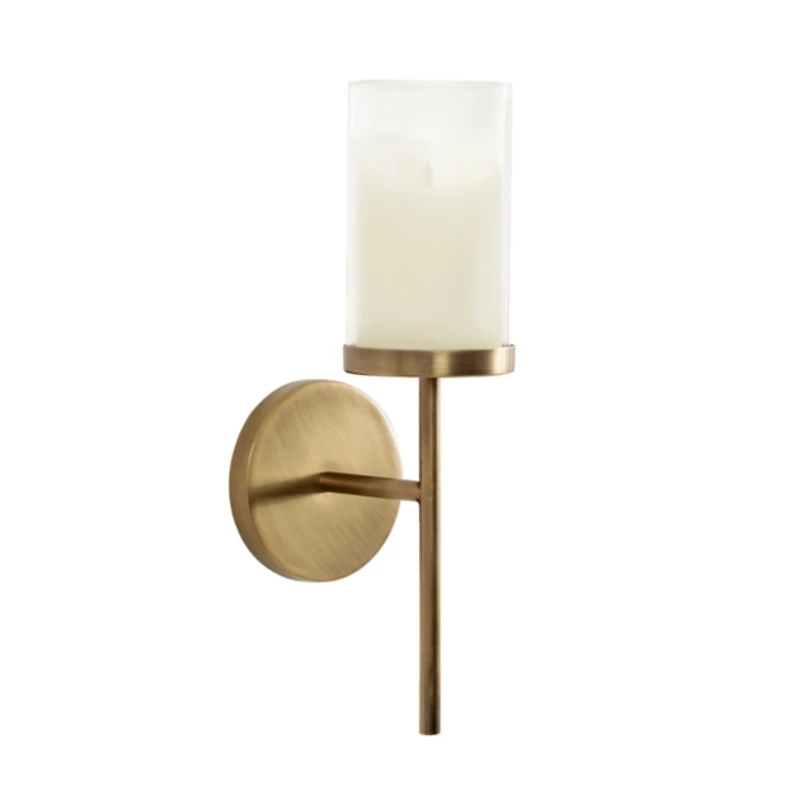 Gold Metal Modern Torch Wall Sconce