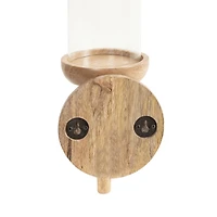 Natural Wood Torch Sconce