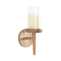 Natural Wood Torch Sconce