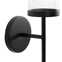 Black Metal Modern Torch Wall Sconce