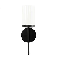 Black Metal Modern Torch Wall Sconce