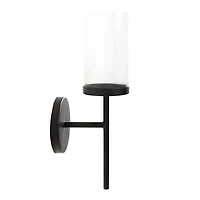 Black Metal Modern Torch Wall Sconce