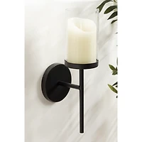 Black Metal Modern Torch Wall Sconce